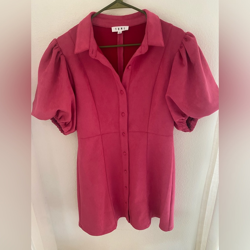 Pink Suede Dress